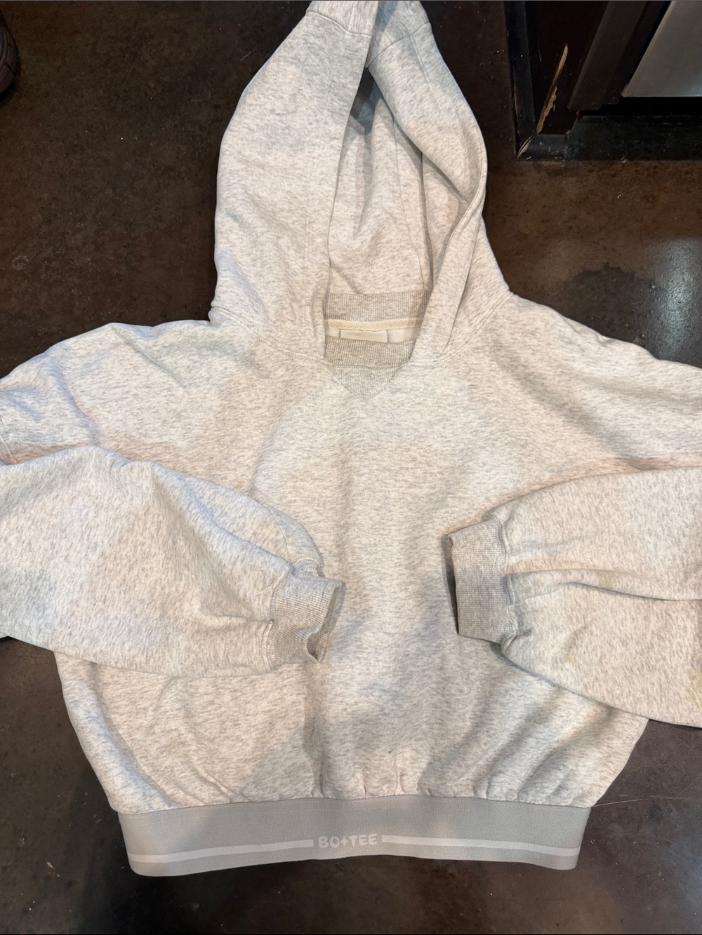 Bo + Tee Cropped Hoodie Oversized w Band